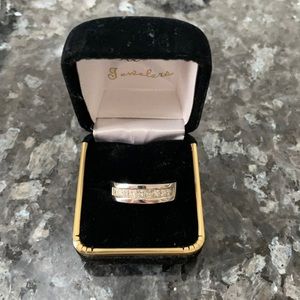 14K White Gold Men’s Ring - Diamond Partial Halo